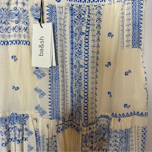 ba&sh Full Londe midi Skirt in blue New - Picture 12 of 14